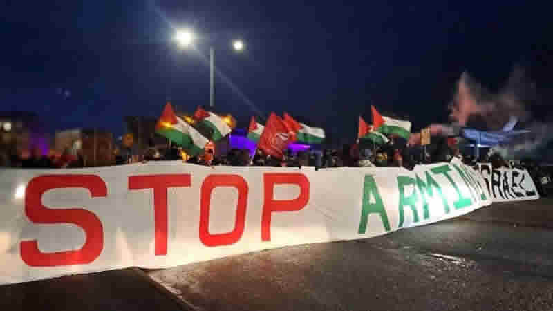 İngiltere ve İskoçya’da Filistin destekçileri F-35 üreten firmaları protesto etti