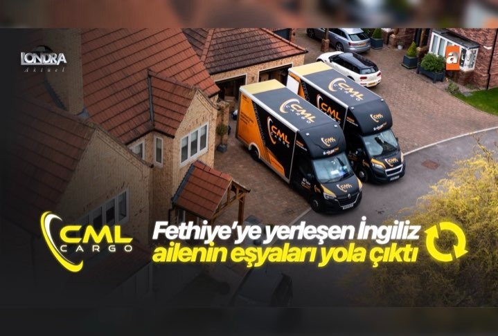 Fethiye’ye yerleşen İngiliz ailenin eşyaları yola çıktı…