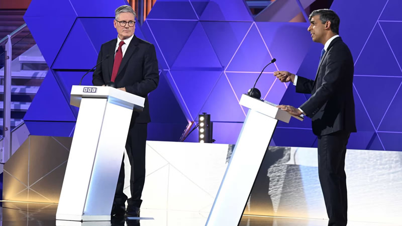 İngiltere Başbakanı Rishi Sunak ve İşçi Partisi Lideri Keir Starmer Karşı Karşıya Geldi