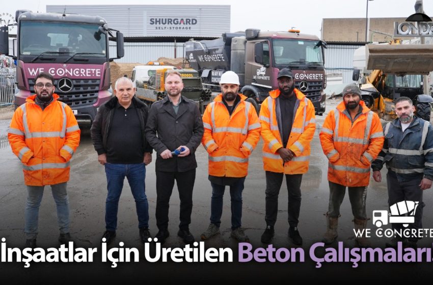 İnşaatlar için üretilen beton çalışmaları…