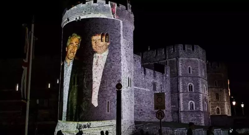 Trump’a İngiltere’de Şok: Windsor Kalesi’nde Epstein Görselleri Yansıtıldı