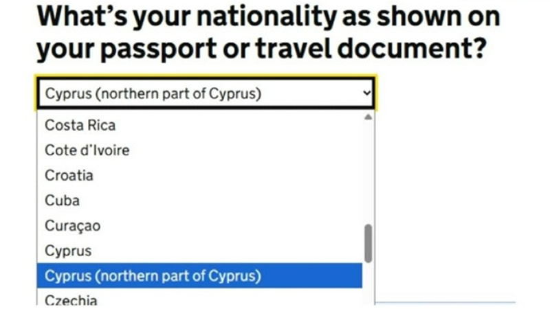 İngiltere Vizesinde “Kıbrıs’ın Kuzeyi” İfadesi Güney Kıbrıs’ta Kriz Yarattı