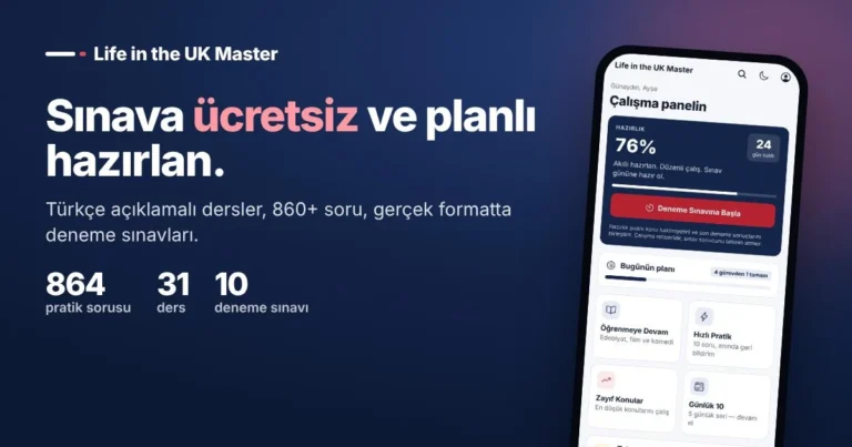 “Life in the UK” sınavına Türkçe destek: Ücretsiz uygulama kullanıma açıldı