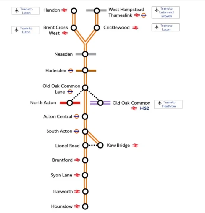 Batı Londra Çevre Yolu tren hattı projesinin maliyeti dudak uçuklattı